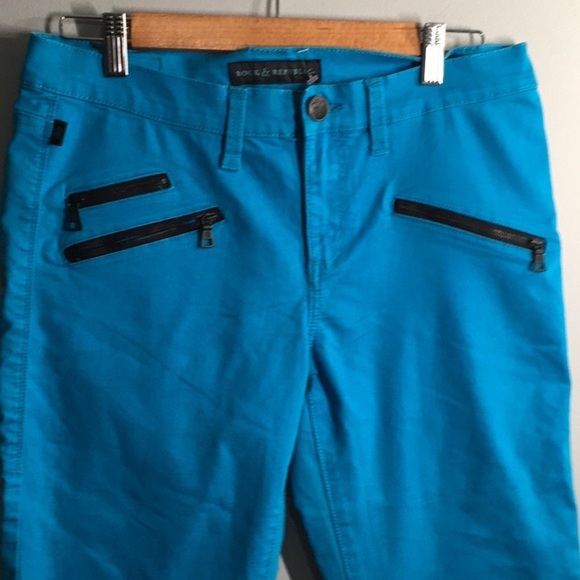 Rock & Republic pants women's size 3 electric blue Banshee lightweight - Picture 1 of 16